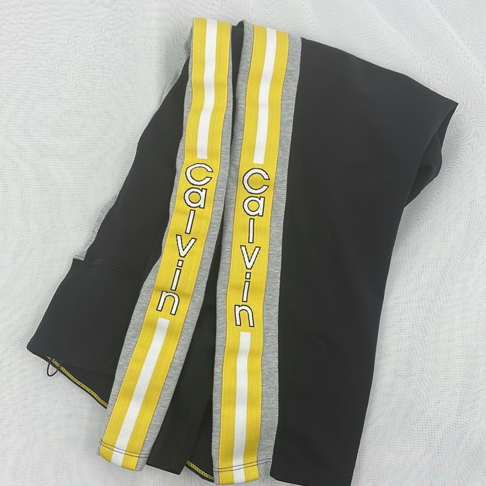 Calvin Klein Performance black yellow stretch athletic pants Size 2x
